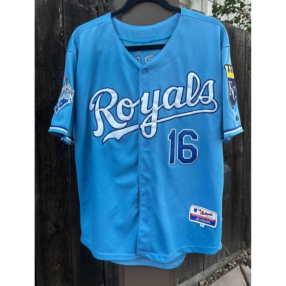 Bo Jackson #16 Royals Majestic Authentic Cool Base 2015 WS Jersey S